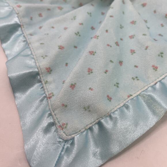 Carter's Mouse Lovey Teal Aqua Floral Pink Security Blanket Soft Plush - Picture 4 of 7